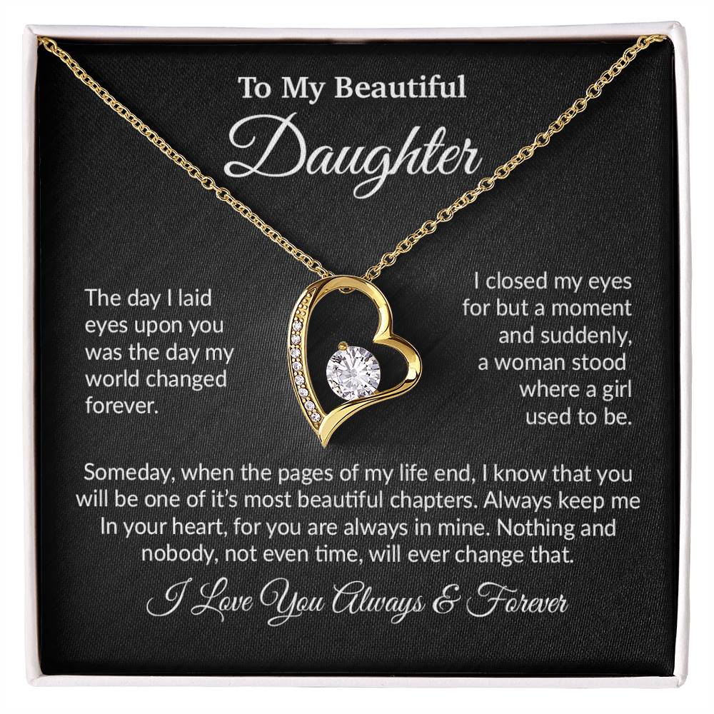 To My Daughter Necklace, Daughter Mother Necklace, Daughter Gift From Mom 8_11_Black