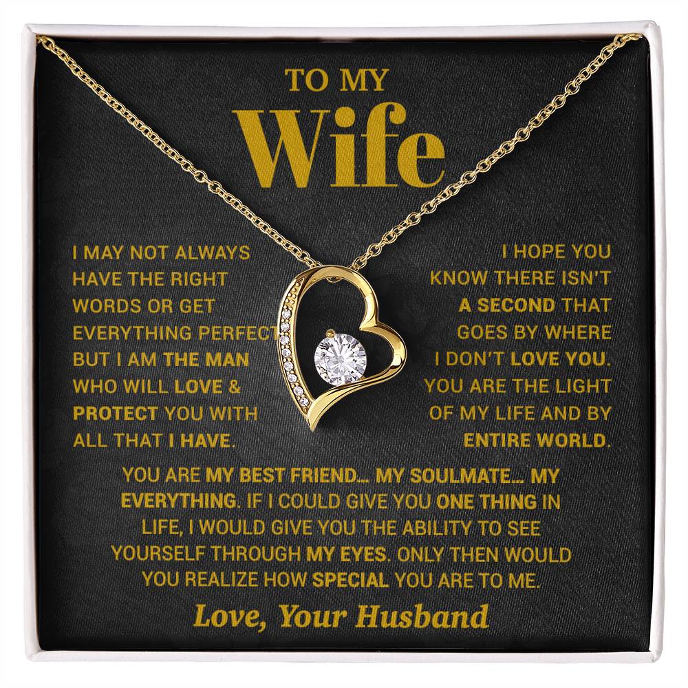 To My Wife Necklace, Christmas Gifts For Women, Anniversary Gift For Wife 13_10_Gold