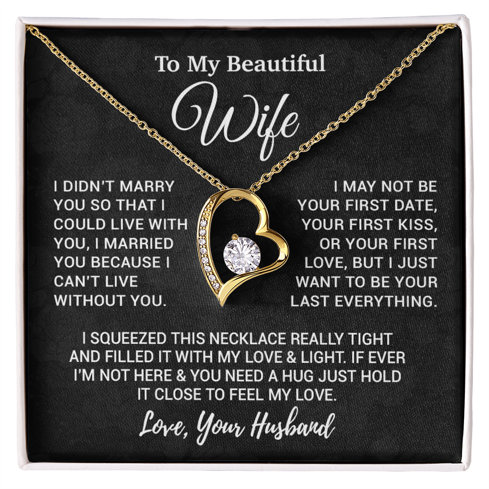 To My Wife Necklace, Christmas Gifts For Women, Anniversary Gift For Wife 23_9_Black