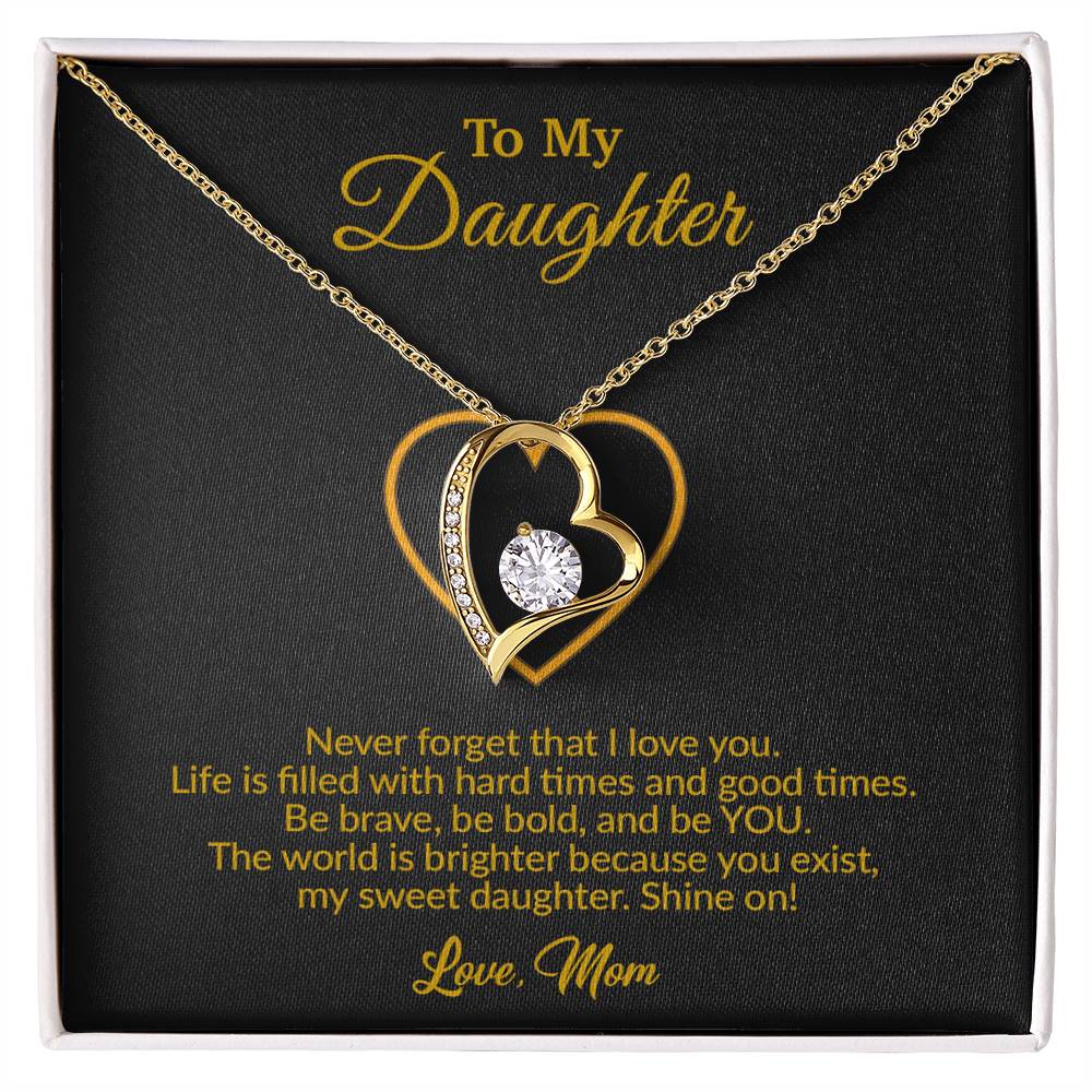To My Daughter Necklace, Gift for Daughter from Mom, Mother Daughter Necklace