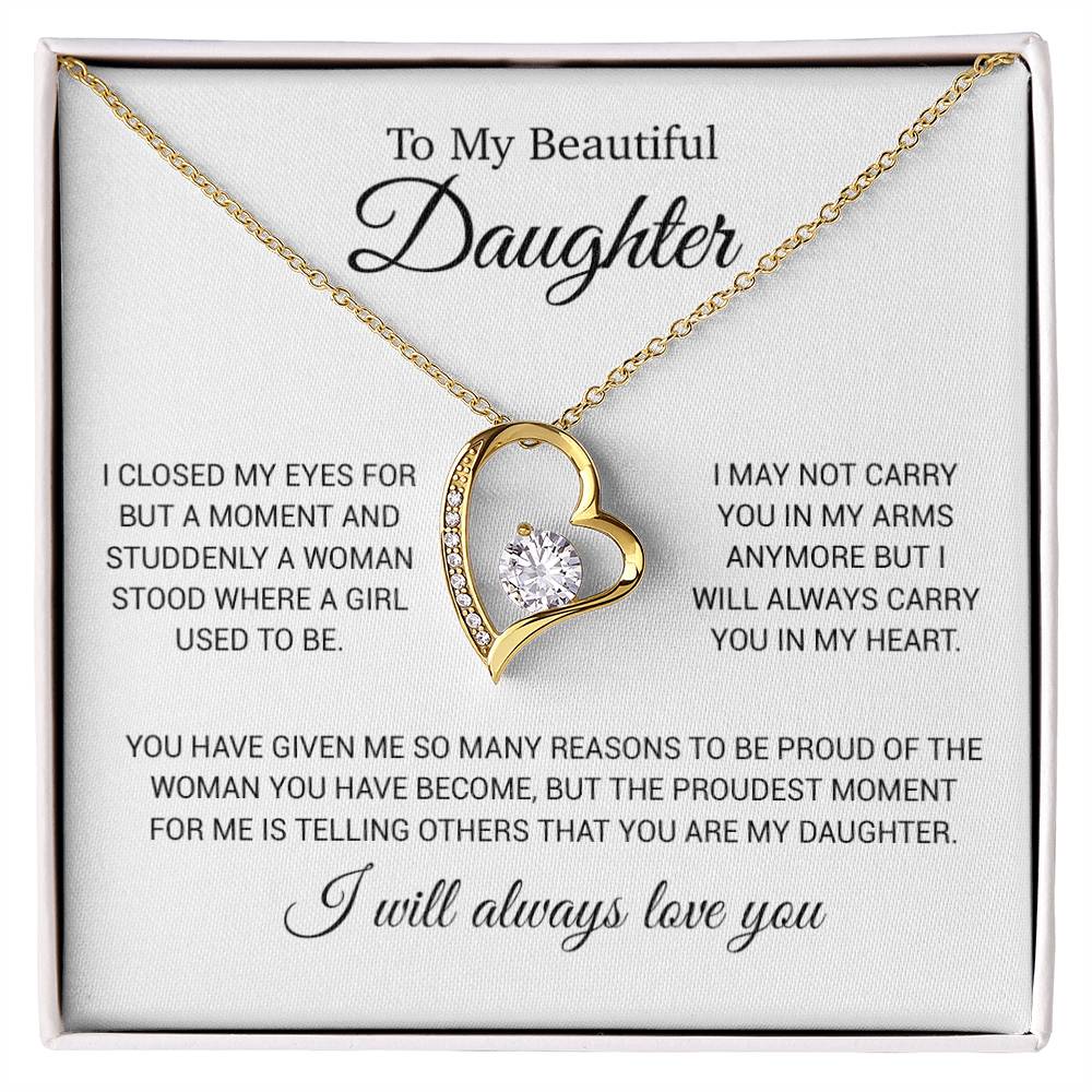 To My Daughter Necklace, Gift for Daughter from Dad, Daughter Father Necklace 24_11_White
