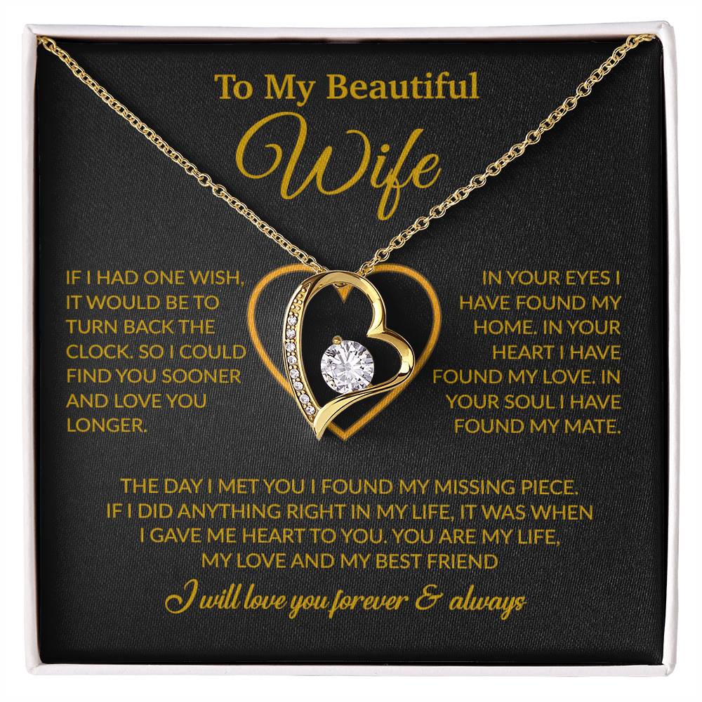 To My Wife Necklace, Christmas Gifts For Women, Anniversary Gift For Wife 21_12_Gold