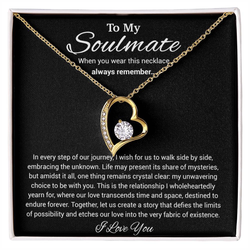 To My Soulmate Necklace, Anniversary Gift, Sentimental Gift, Soulmate Gift, Christmas Gift