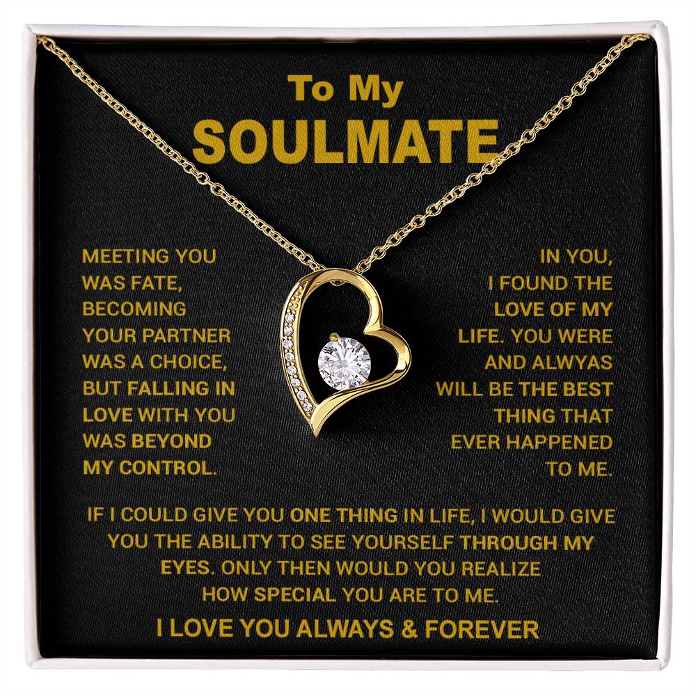 To My Soulmate Necklace, Soulmate Gift, Gift For Girlfriend, Christmas Gift 10_12_Gold