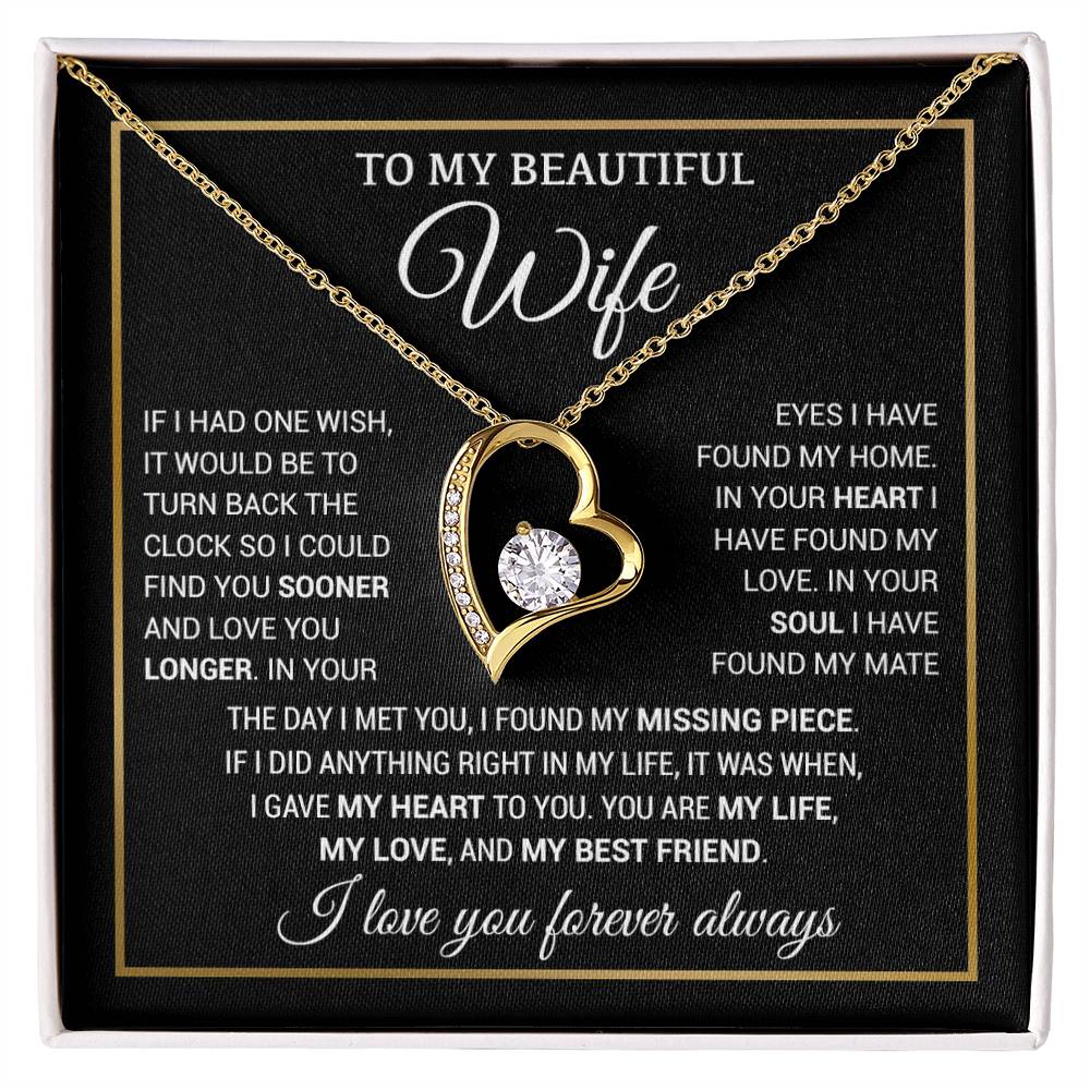 To My Wife Necklace, Christmas Gifts For Women, Anniversary Gift For Wife 6_11_Black