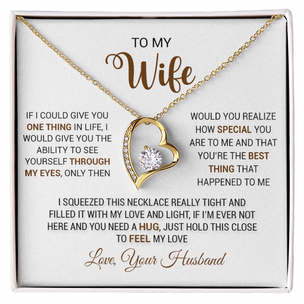To My Wife Necklace, Gift For Wife, Anniversary Gift For Wife, Christmas Gift 25_9_White