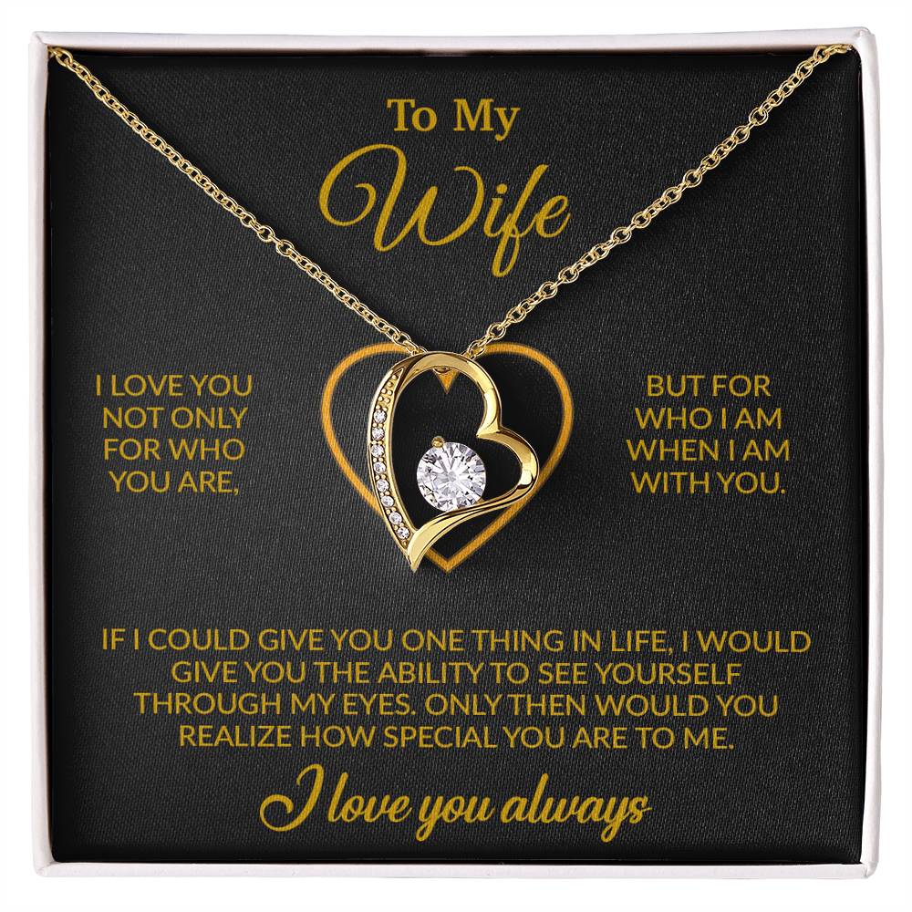 To My Wife Necklace, Gift For Wife, Anniversary Gift For Wife, Necklace For Wife 10_6_Gold
