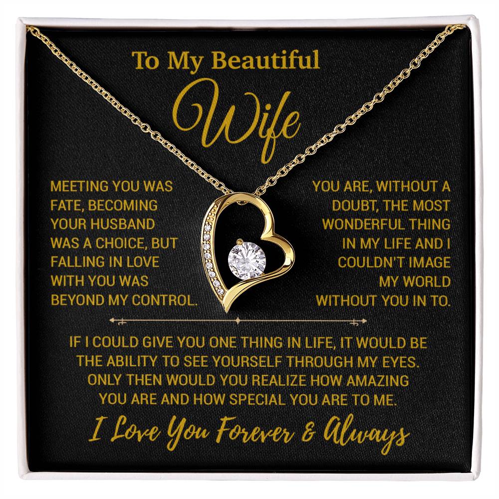 To My Wife Necklace, Christmas Gifts For Women, Anniversary Gift For Wife 25_12_Gold