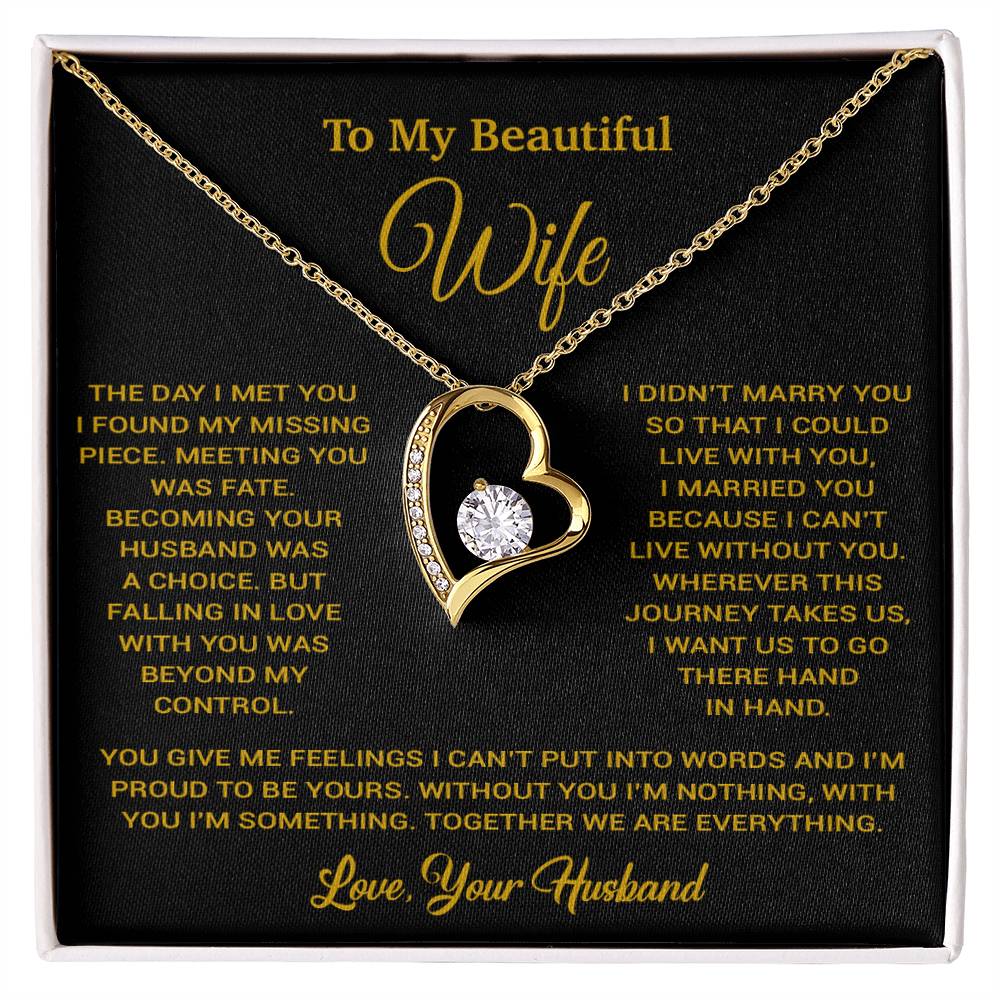 To My Wife Necklace, Vanlentines Gifts For Women, Anniversary Gift For Wife 2_2_Gold