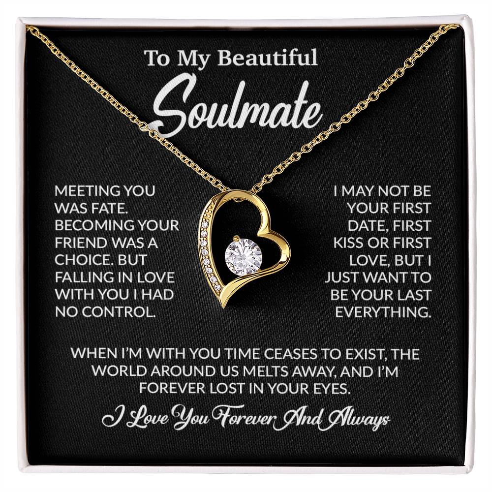 To My Soulmate Necklace, Soulmate Gift, Gift For Girlfriend, Christmas Gift 16_10_Black