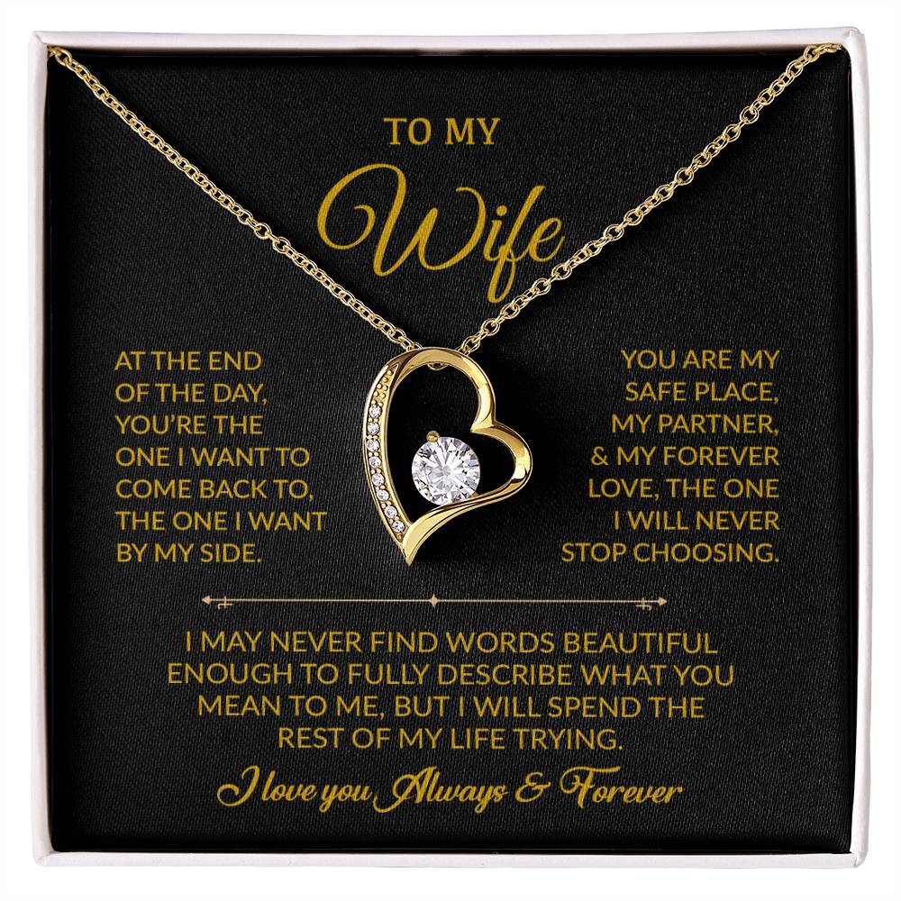 To My Wife Necklace, Gift For Wife, Anniversary Gift For Wife, Necklace For Wife
