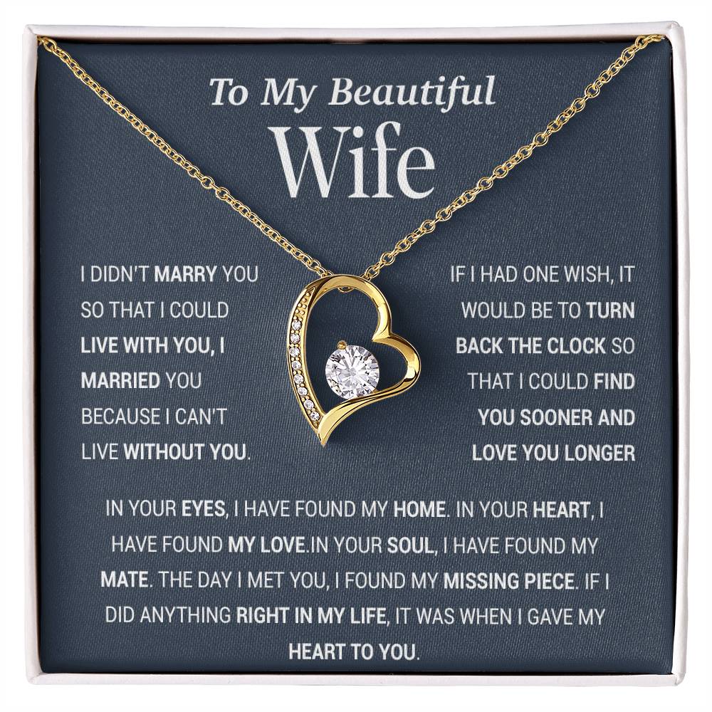 To My Wife Necklace, Gift For Wife, Anniversary Gift For Wife, Christmas Gift 27_11_Blue