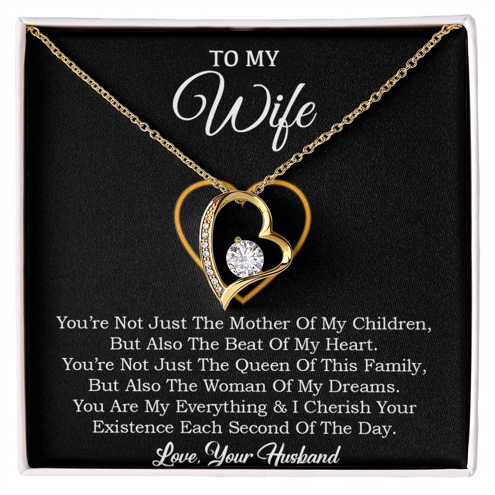 To My Wife Necklace, Gift For Wife, Anniversary Gift For Wife, Necklace For Wife 30_1_Black