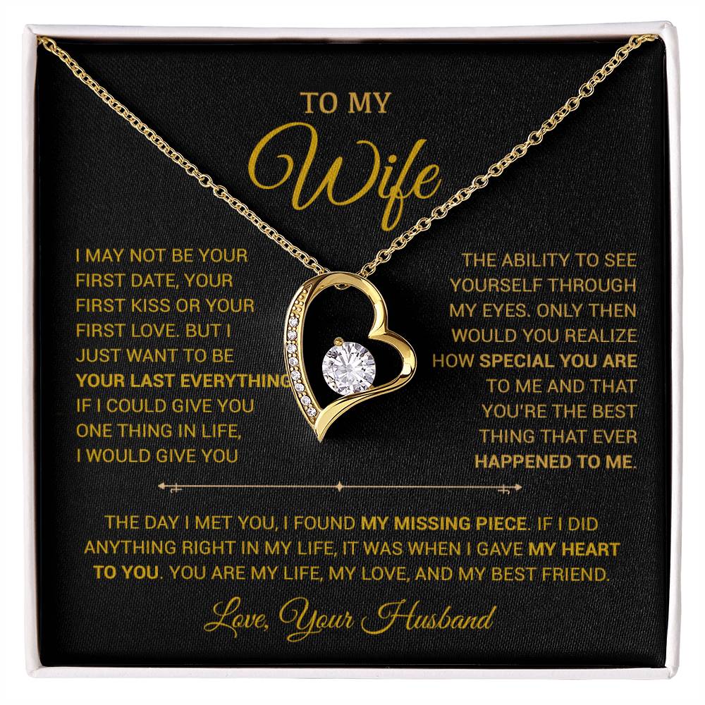 To My Wife Necklace, Gift For Wife, Anniversary Gift For Wife, Christmas Gift