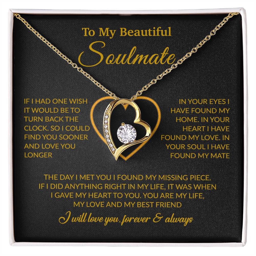 To My Soulmate Necklace, Anniversary Gift For Wife, Valentine Gift for Wife 17_12_Gold