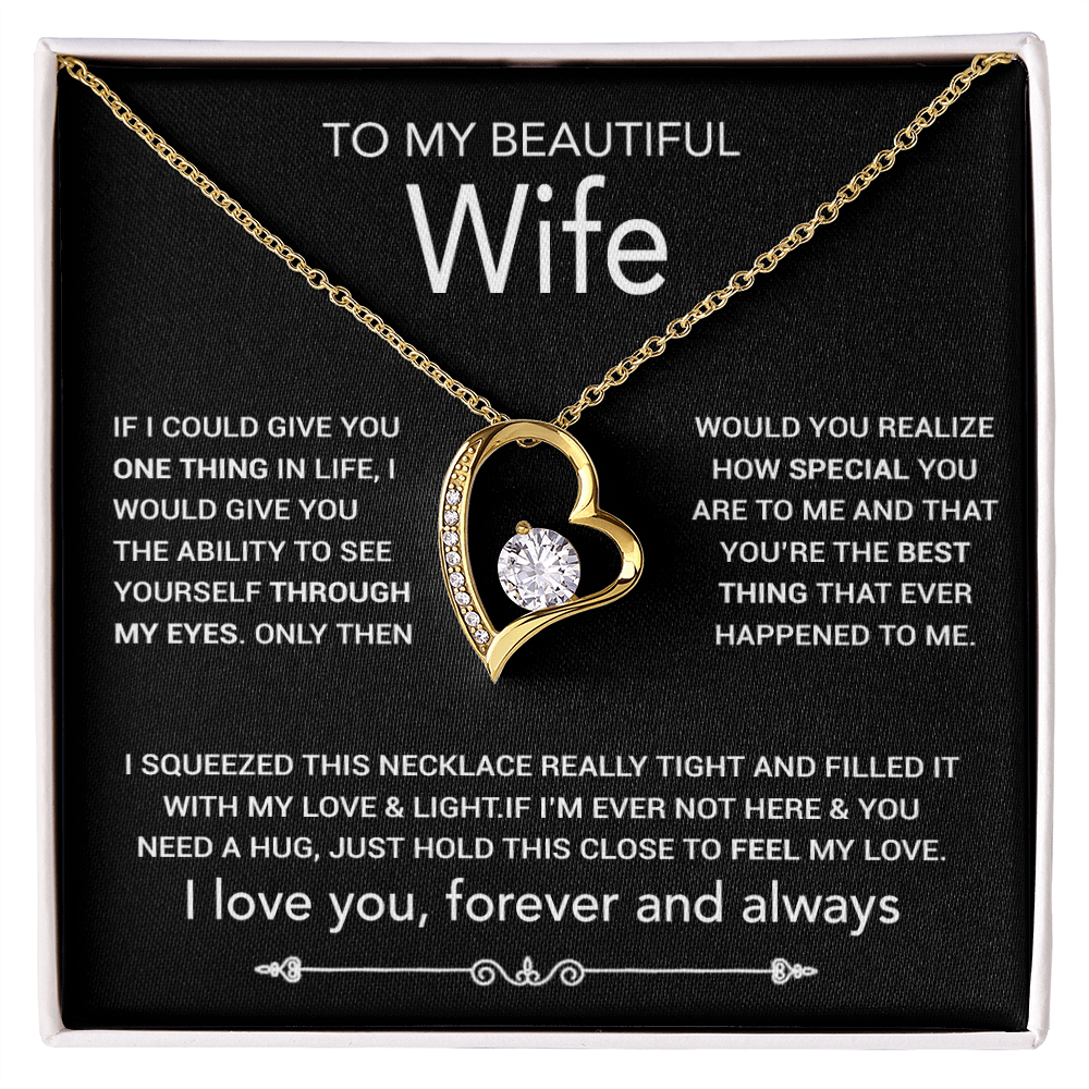 To My Wife Necklace, Christmas Gifts For Women, Anniversary Gift For Wife 8_10_Black