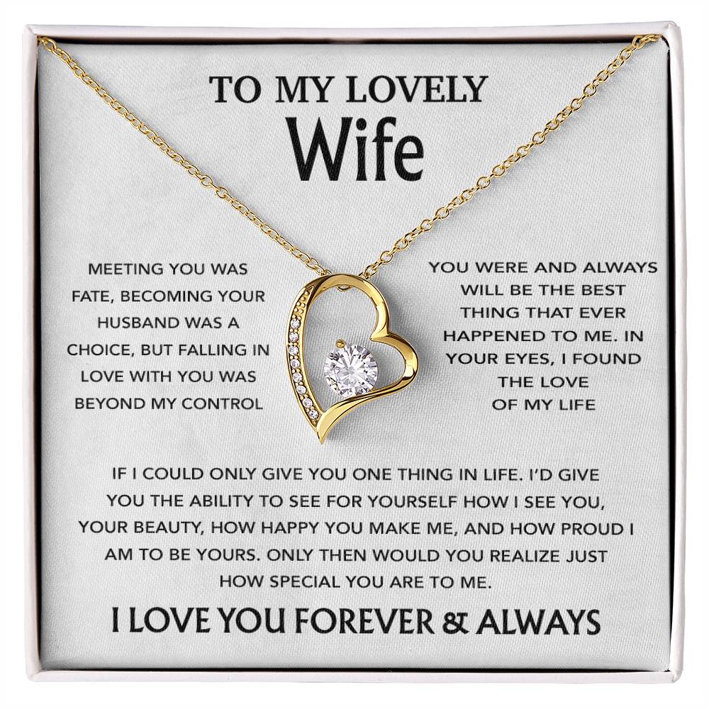 To My Wife Necklace, Christmas Gifts For Wife, Anniversary Cute Gift For Wife