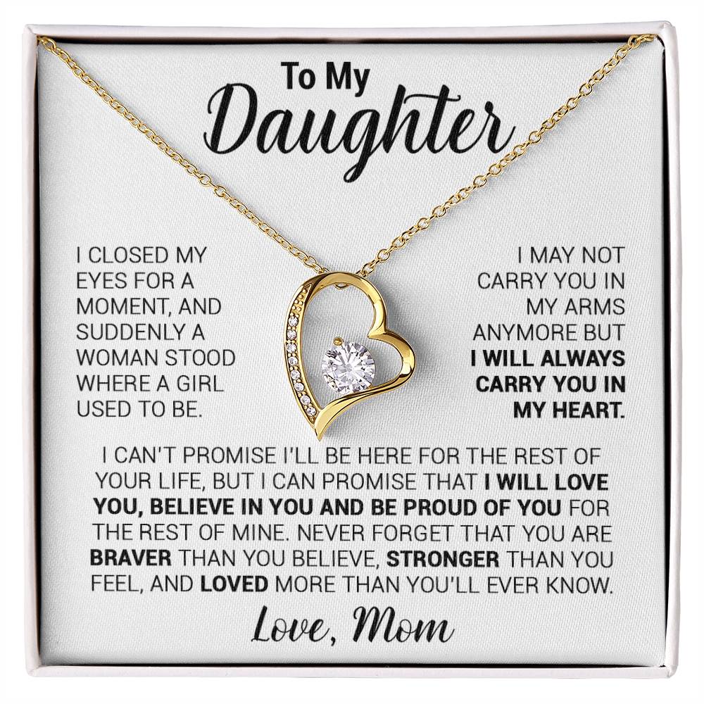 To My Daughter Necklace, Daughter Mother Necklace, Daughter Gift From Mom 22_8_White
