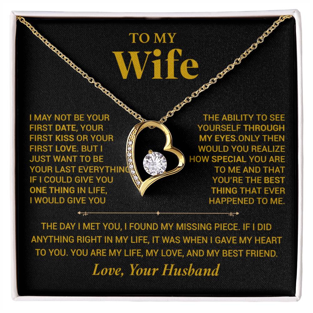 To My Wife Necklace, Christmas Gift For Wife, Christmas Gifts For Her, Wife Gift_ Orange