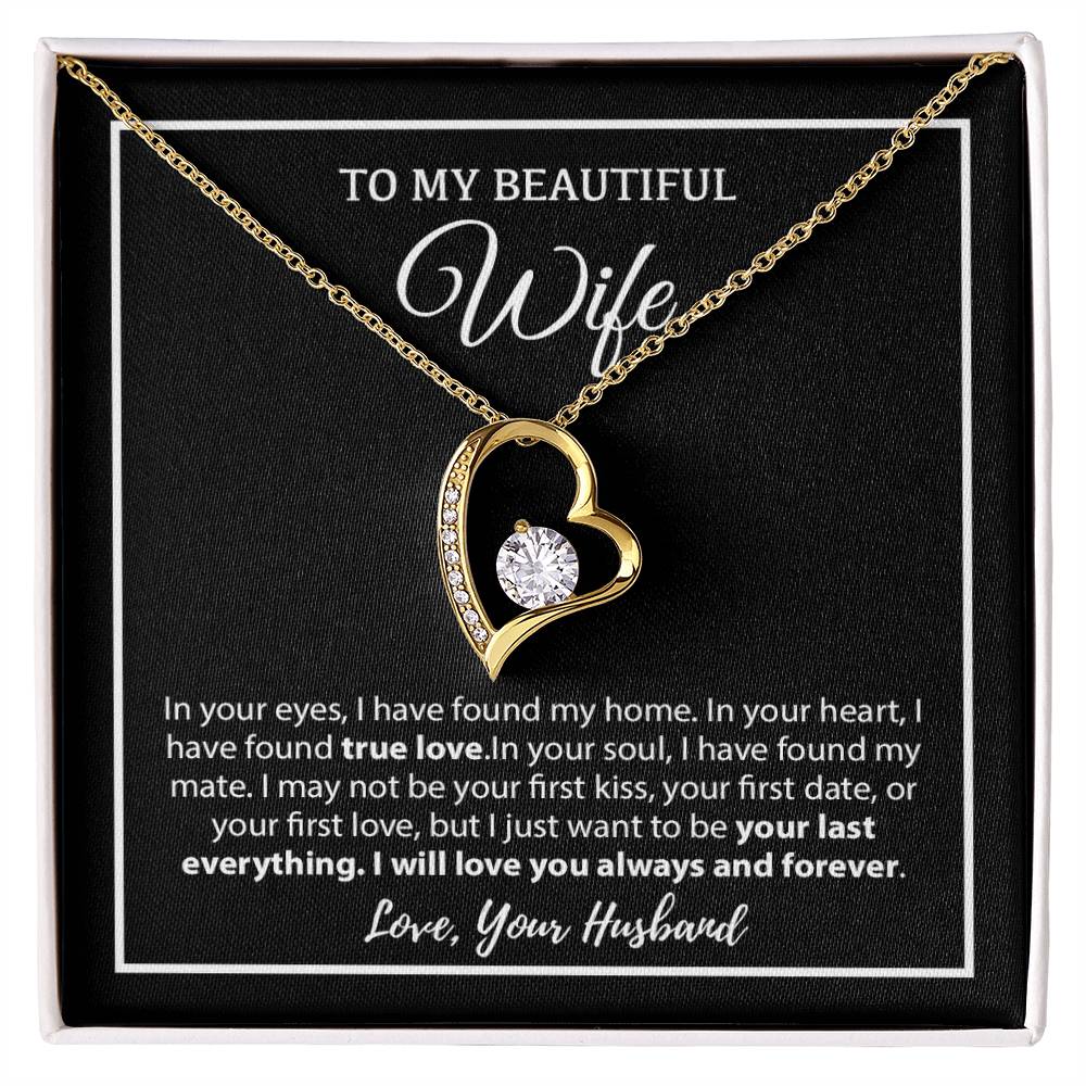 To My Wife Necklace, Christmas Gifts For Women, Anniversary Gift For Wife 18_12_White
