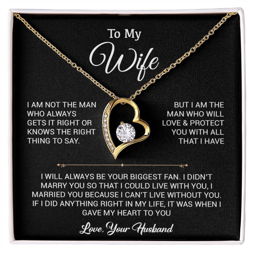 To My Wife Necklace, Gift For Wife, Anniversary Gift For Wife, Christmas Gift 3_10_Black