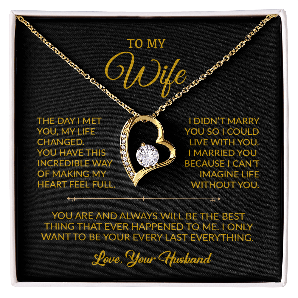 To My Wife Necklace, Gift For Wife, Anniversary Gift For Wife, Necklace For Wife