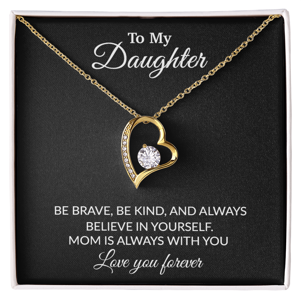 To My Daughter Necklace, Gift for Daughter from Mom, Mother Daughter Necklace
