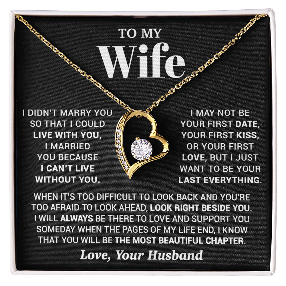 To My Wife Necklace, Christmas Gifts For Women, Anniversary Gift For Wife 28_9_Black