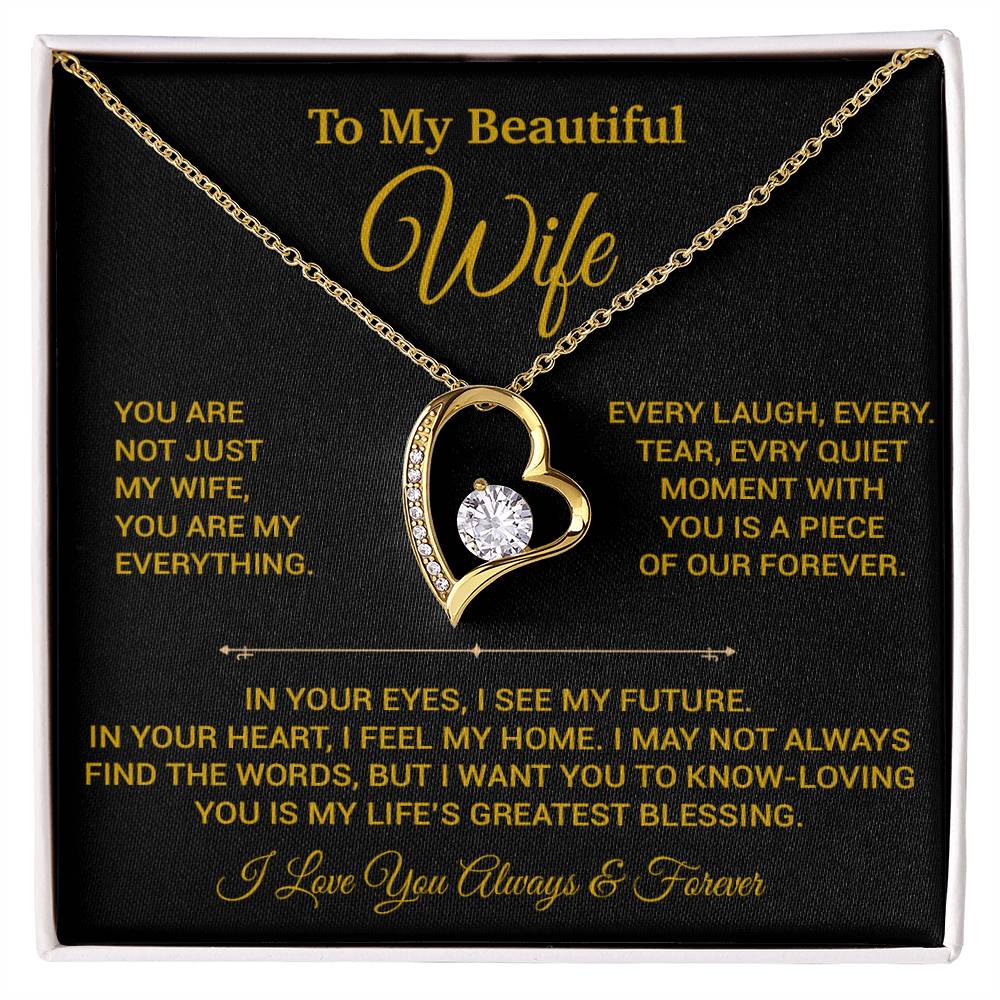 To My Wife Necklace, Christmas Gifts For Women, Anniversary Gift For Wife 10_9_Gold