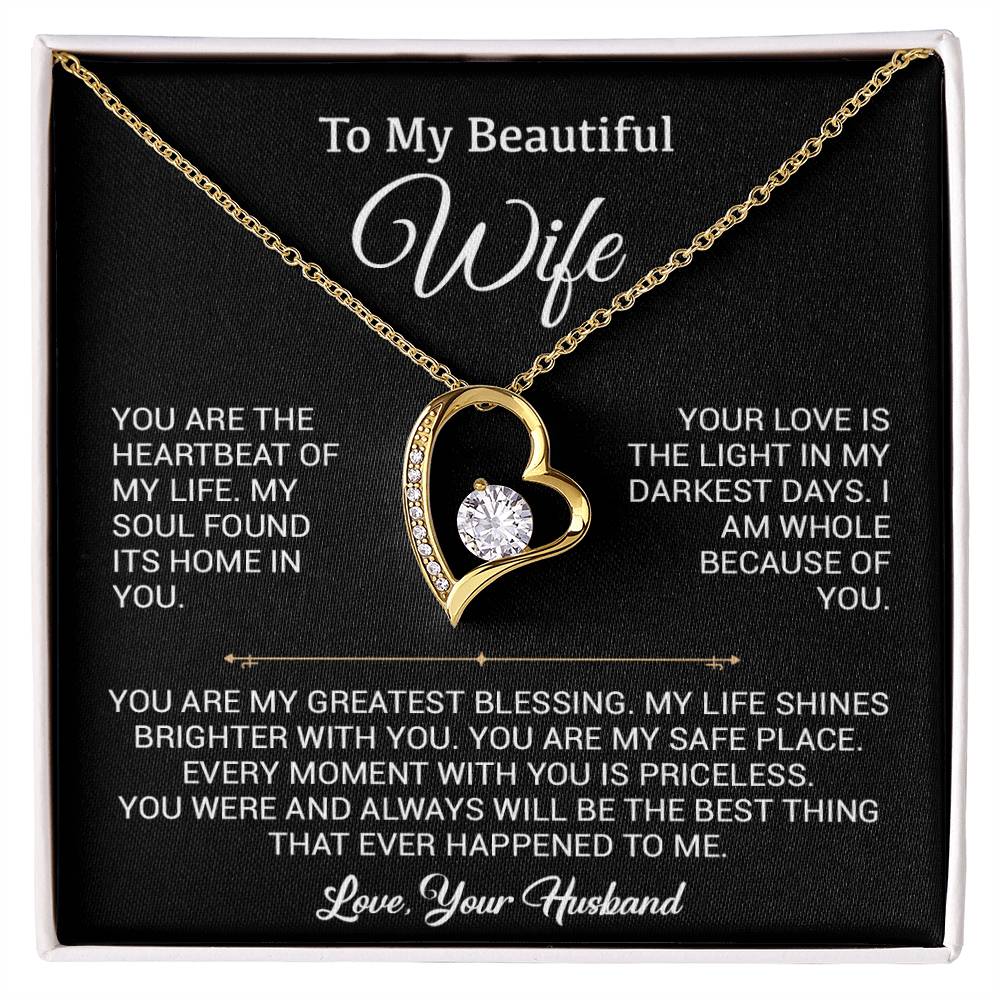To My Wife Necklace, Gift For Wife, Anniversary Gift For Wife, Christmas Gift 28_9_Black