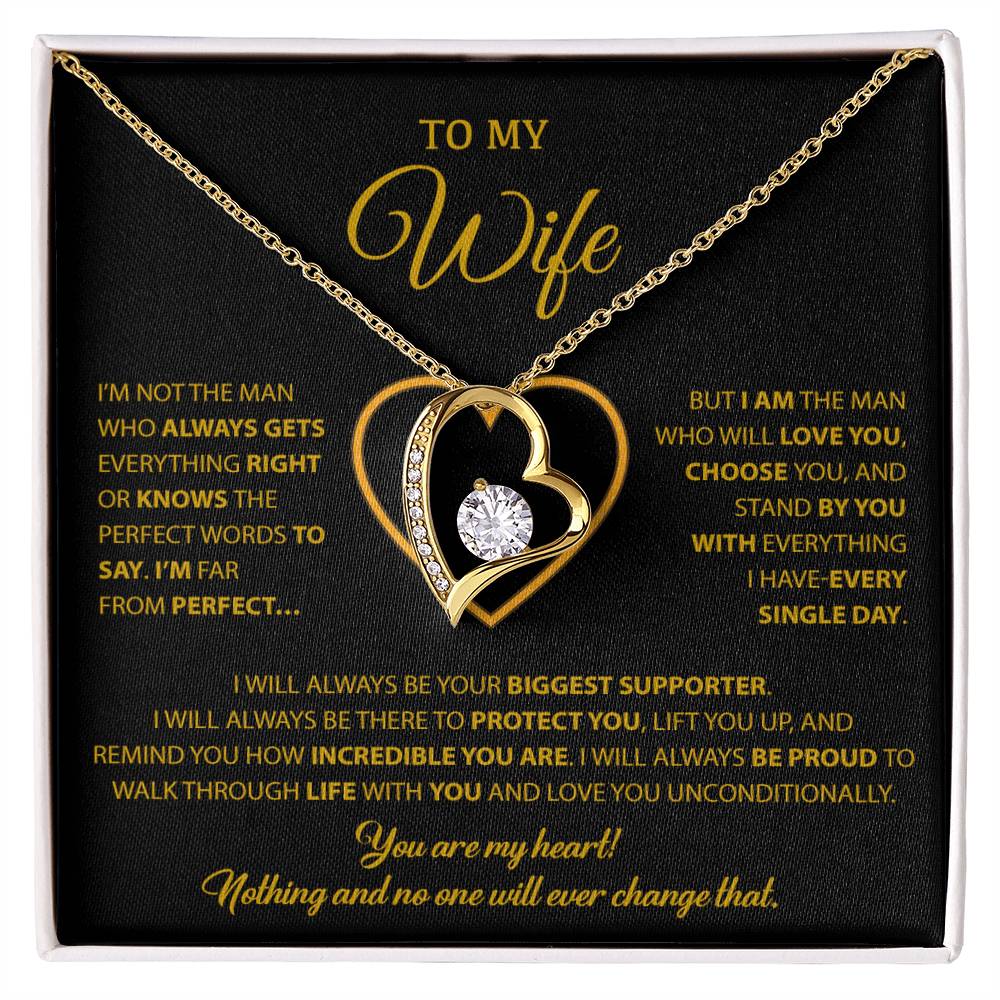 To My Wife Necklace, Gift For Wife, Anniversary Gift For Wife, Necklace For Wife 14_1_Gold