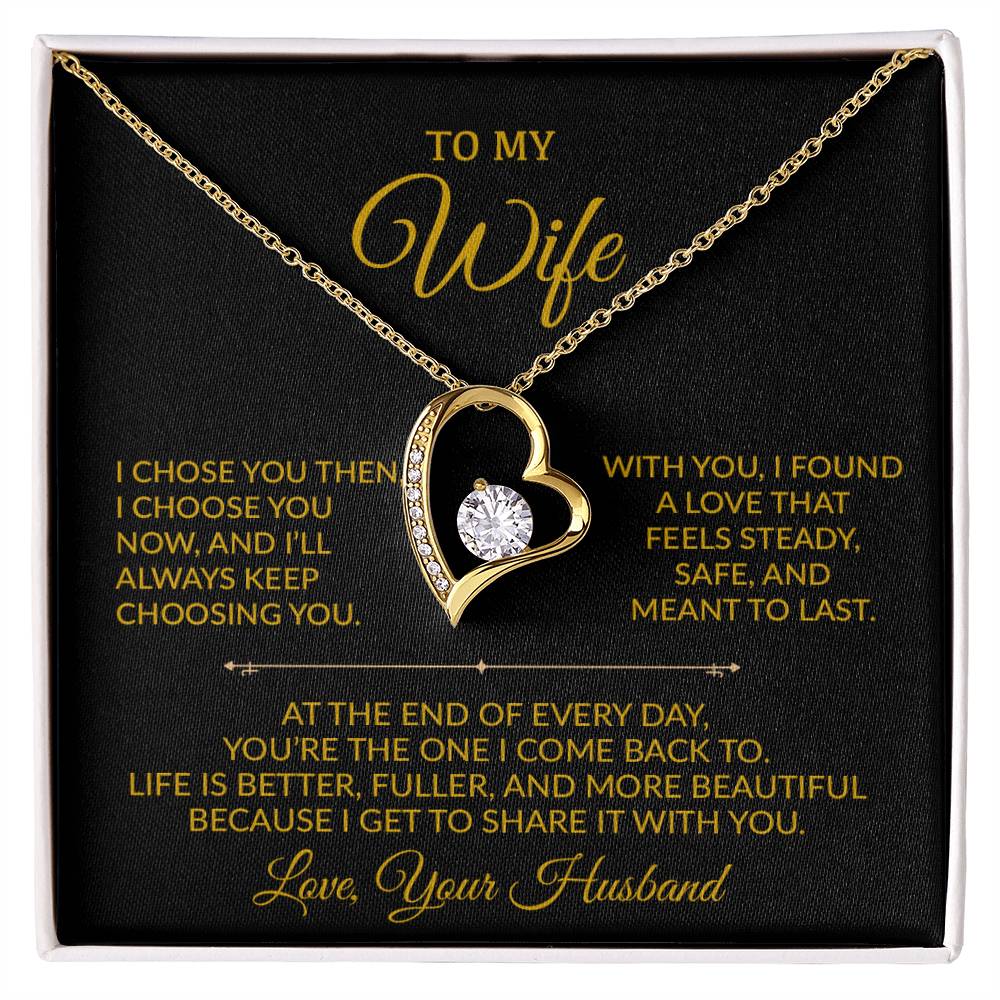 To My Wife Necklace, Gift For Wife, Anniversary Gift For Wife, Necklace For Wife