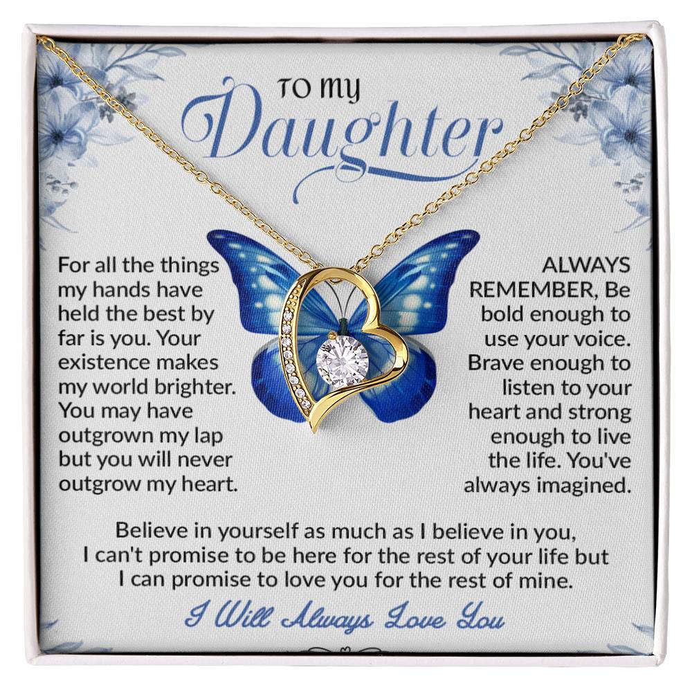 To My Daughter Necklace, Daughter Father Necklace, Daughter Gifts from Dad