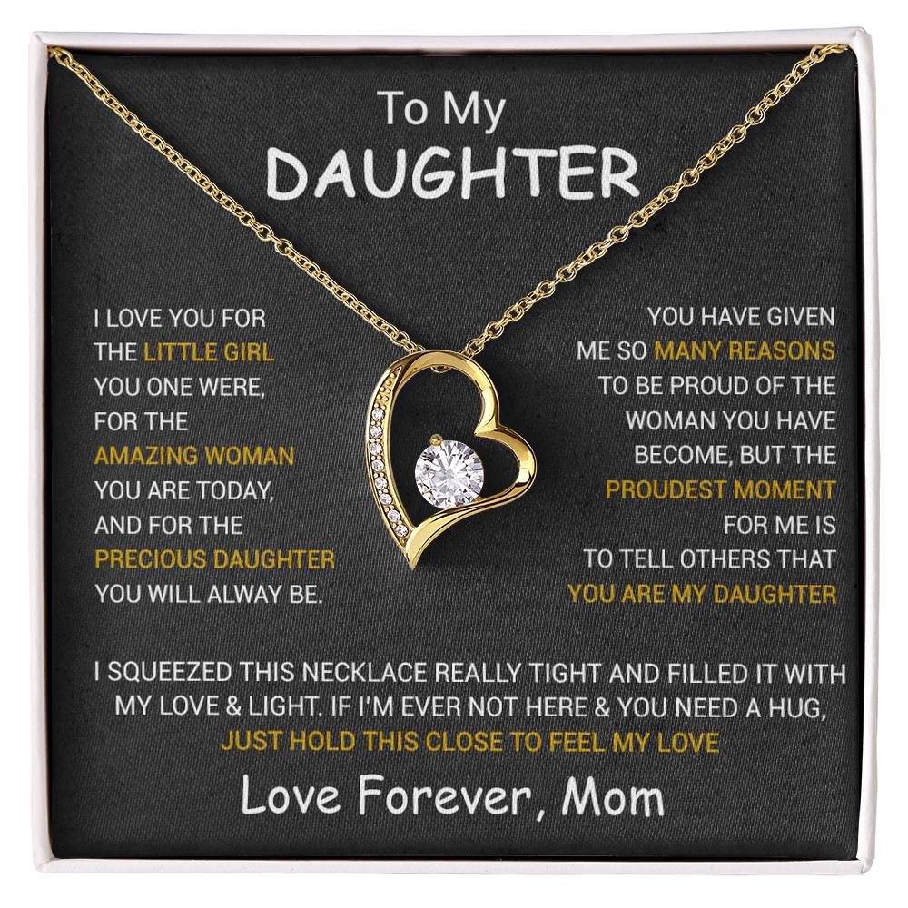 To My Daughter Necklace, Daughter Mother Necklace, Daughter Gift From Dad, Mom 1_10