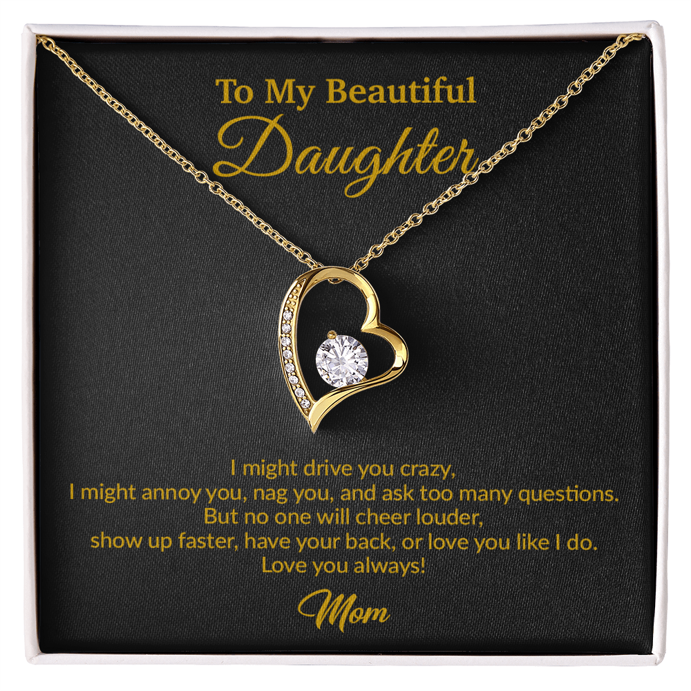 To My Daughter Necklace, Gift for Daughter from Mom, Mother Daughter Necklace