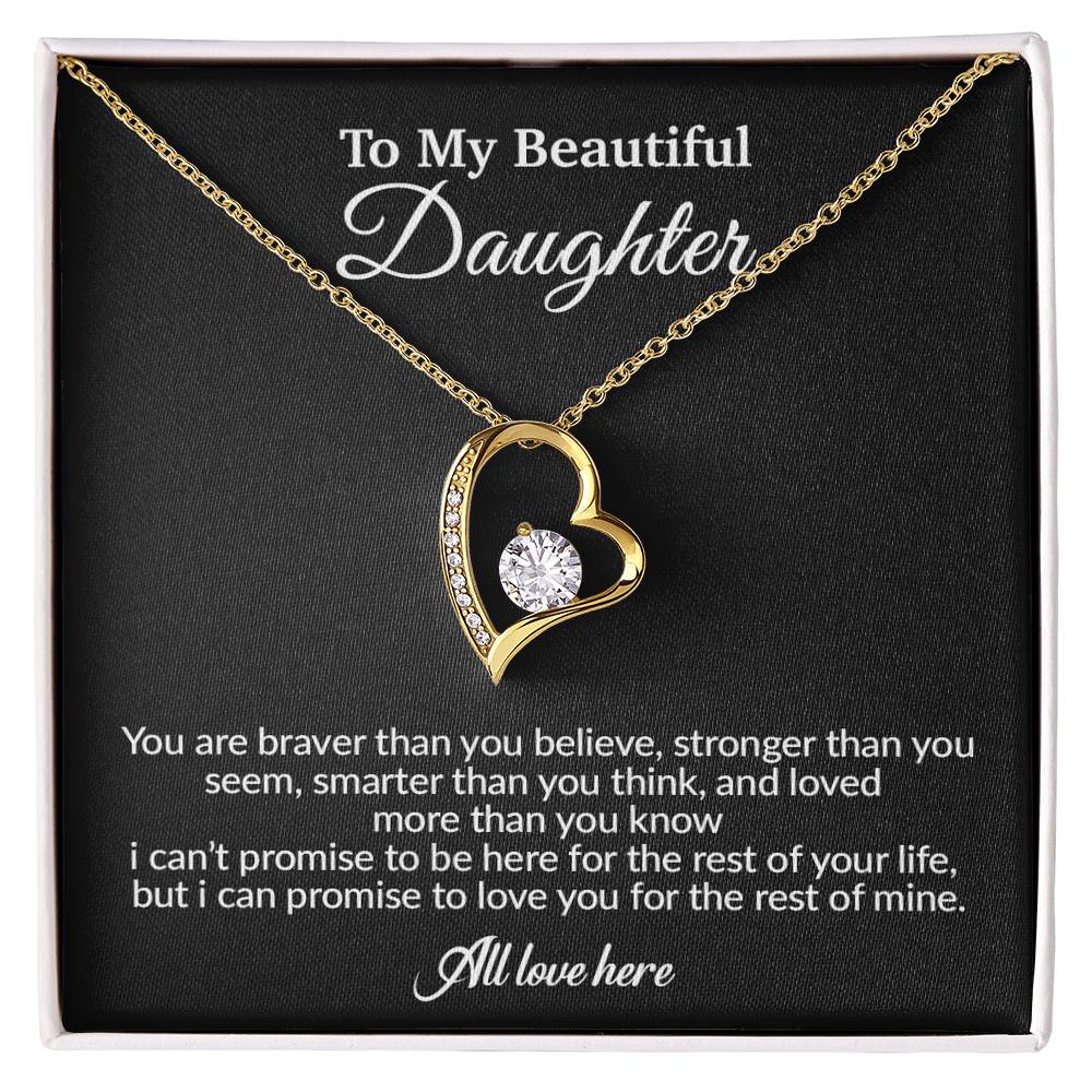 To My Daughter Necklace, Gift for Daughter from Mom, Mother Daughter Necklace