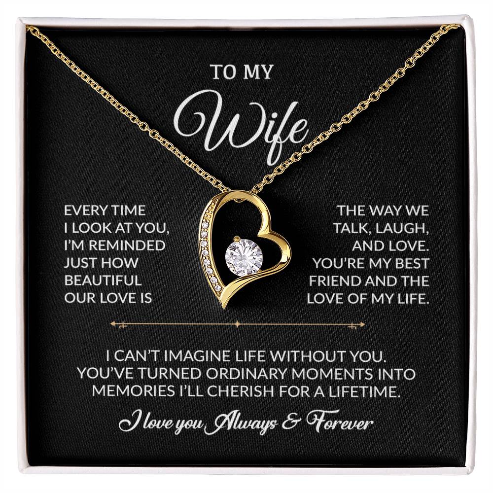 To My Wife Necklace, Gift For Wife, Anniversary Gift For Wife, Necklace For Wife