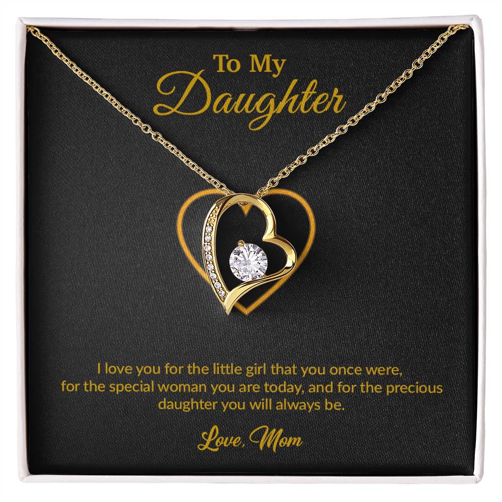 To My Daughter Necklace, Gift for Daughter from Mom, Mother Daughter Necklace 11_8_Gold