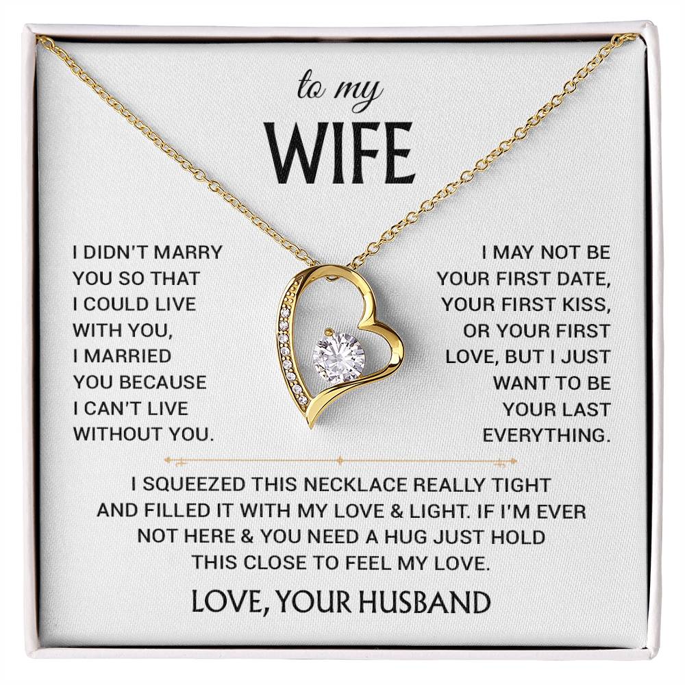 To My Wife Necklace, Christmas Gifts For Women, Anniversary Gift For Wife 12_12_White