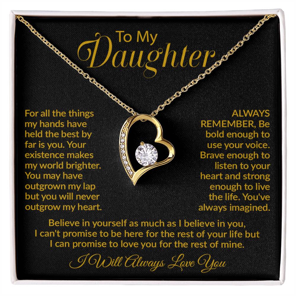 To My Daughter Necklace, Gift for Daughter from Dad, Daughter Father Necklace 6_10_Gold