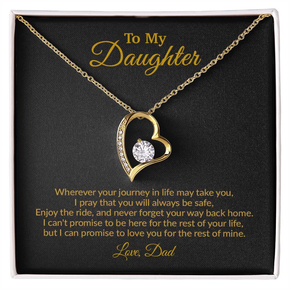 To My Daughter Necklace, Gift for Daughter from Dad, Father Daughter Necklace