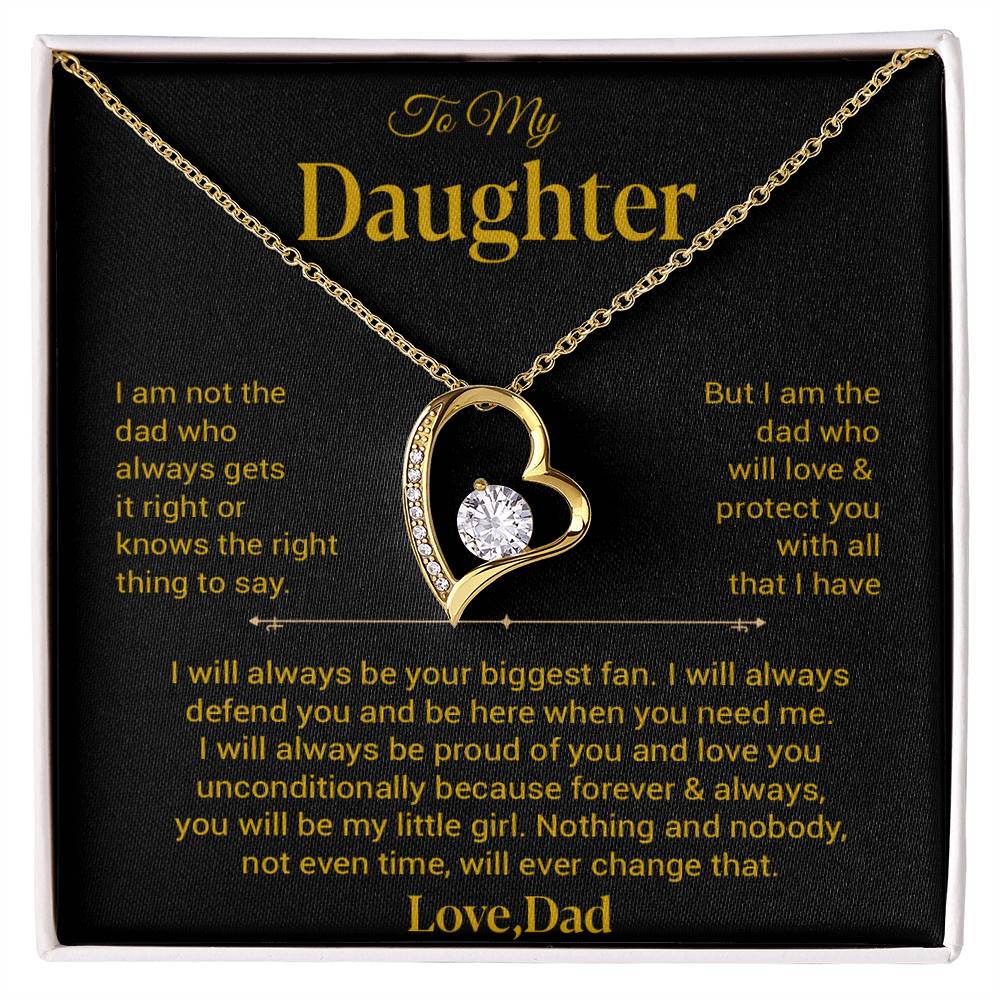 To My Daughter Necklace, Gift for Daughter from Dad, Father Daughter Necklace 21_11_Gold_NEW