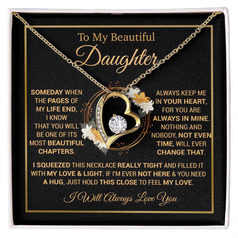To My Daughter Necklace, Gift for Daughter from Dad,Mom, Daughter Mother Necklace