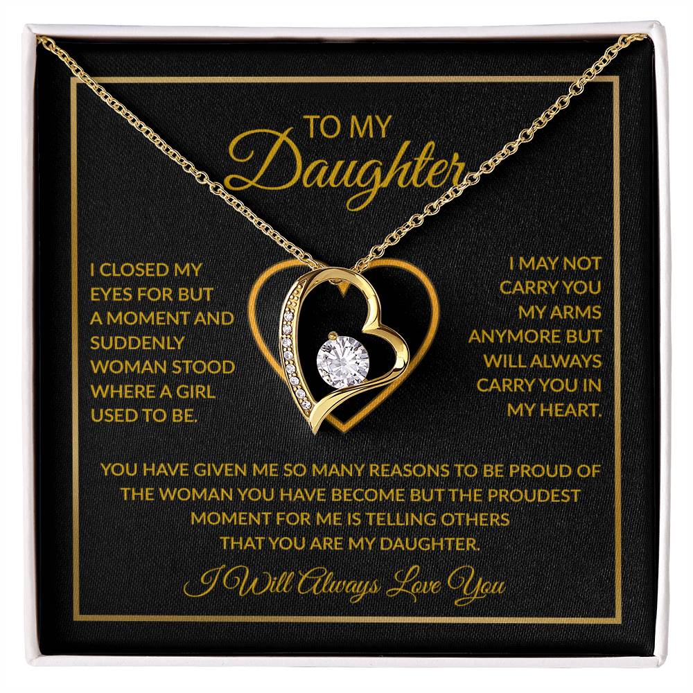 To My Daughter Necklace, Gift for Daughter from Dad, Daughter Father Necklace 27_11_Gold