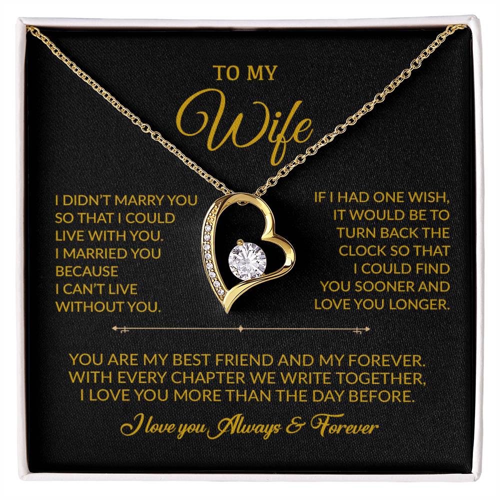 To My Wife Necklace, Gift For Wife, Anniversary Gift For Wife, Necklace For Wife