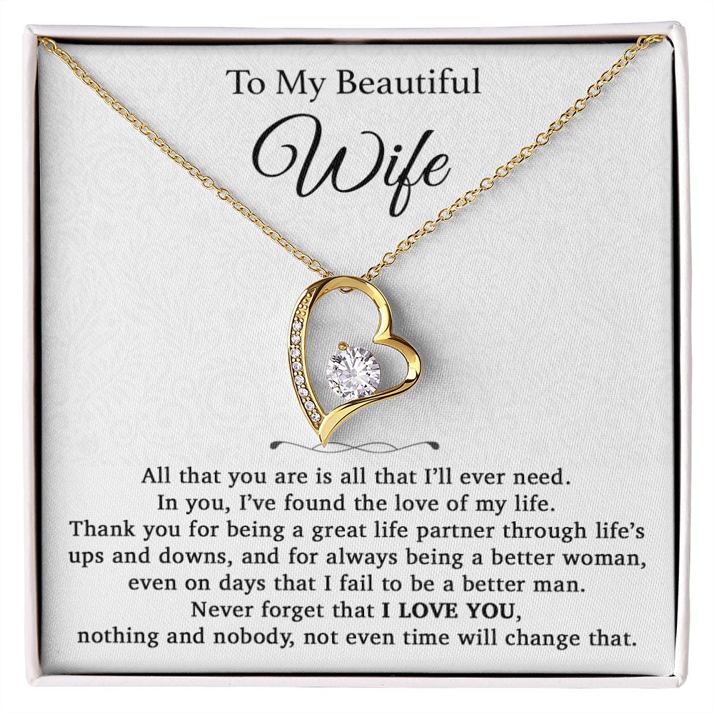 To My Wife Necklace, Gift For Wife, Anniversary Gift For Wife, Christmas Gifts