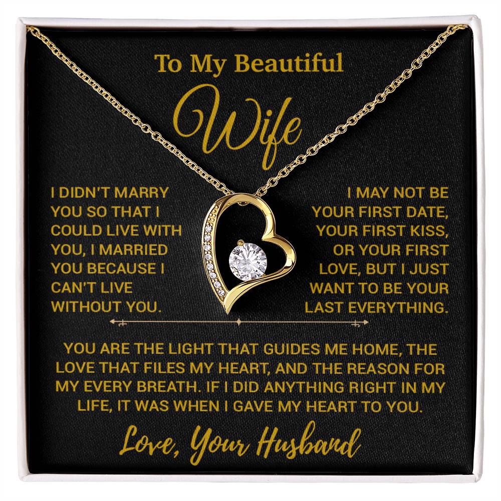 To My Wife Necklace, Vanlentines Gifts For Women, Anniversary Gift For Wife 23_1_Gold