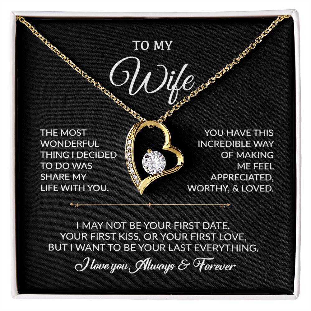 To My Wife Necklace, Gift For Wife, Anniversary Gift For Wife, Necklace For Wife