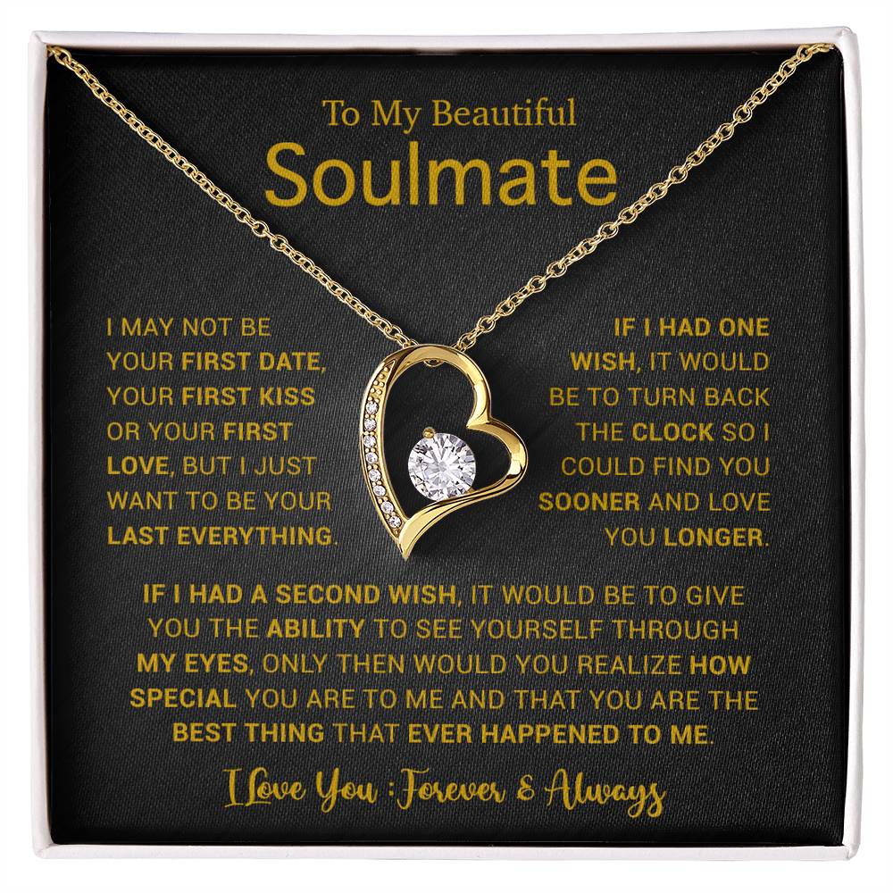 To My Soulmate Necklace, Gift For Soulmate, Anniversary Gift, Birthday Gift 5_5_Gold
