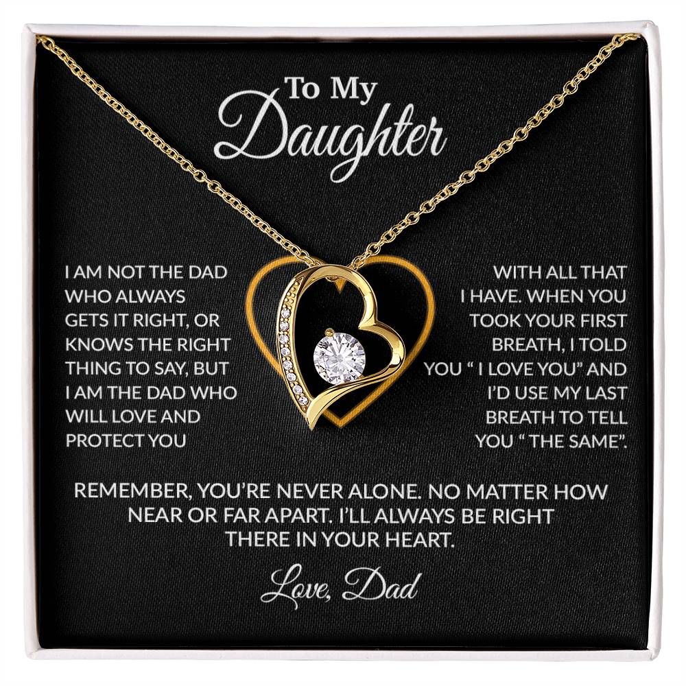 To My Daughter Necklace, Gift For Daughter From Dad, Daughter Father Necklace 14_1_Black
